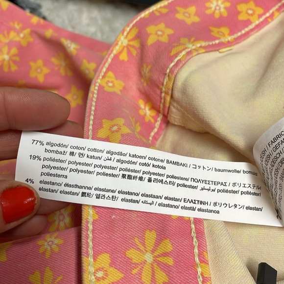 Zara flower printed jeans - new - Picture 5 of 8